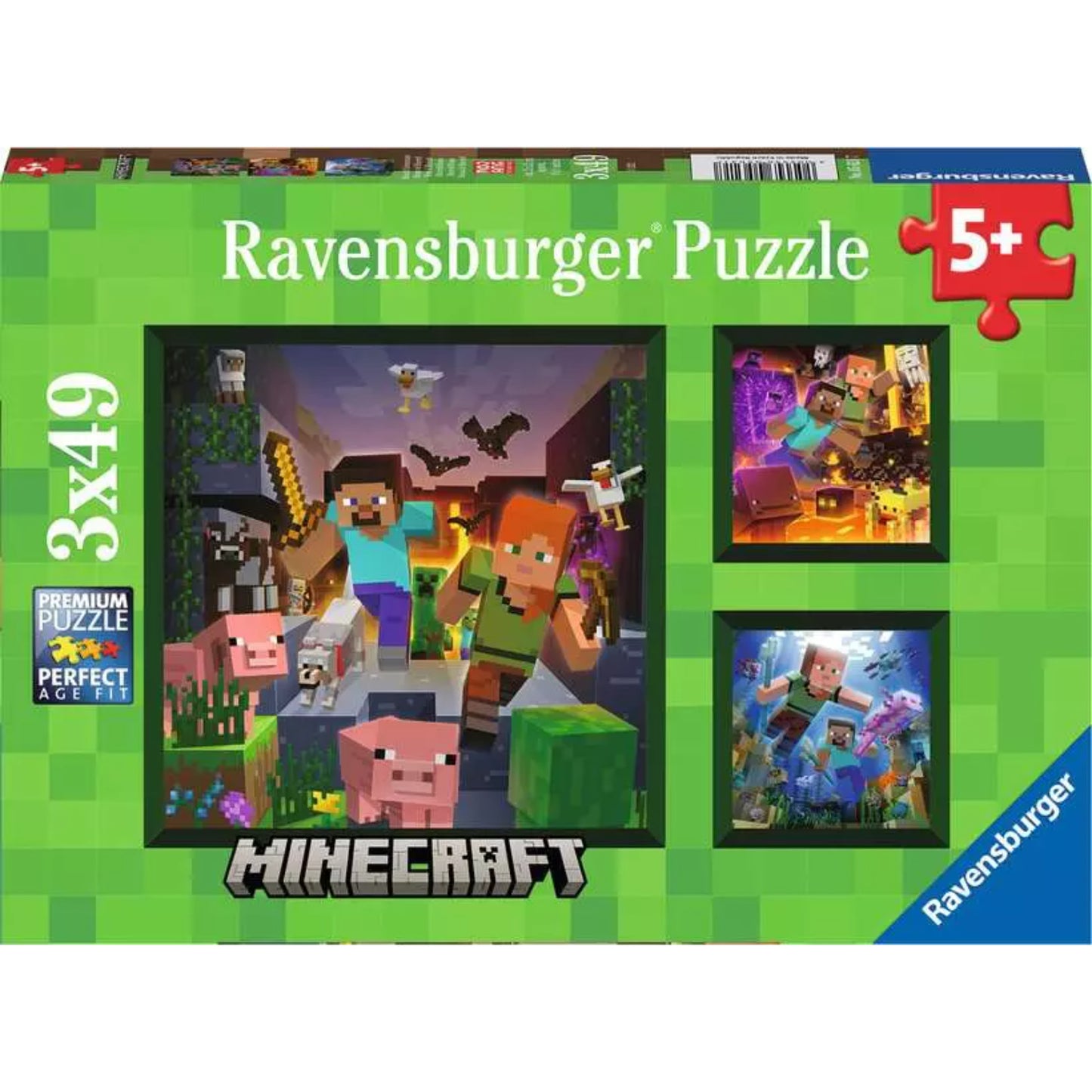 Ravensburger Minecraft 3x49 Puzzle