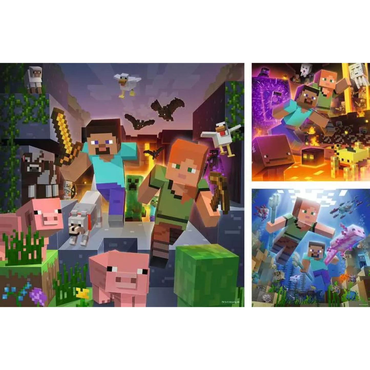 Ravensburger Minecraft 3x49 Puzzle