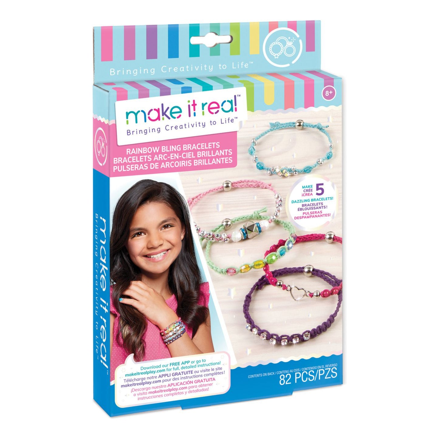 Make It Real - Rainbow Bling Bracelets