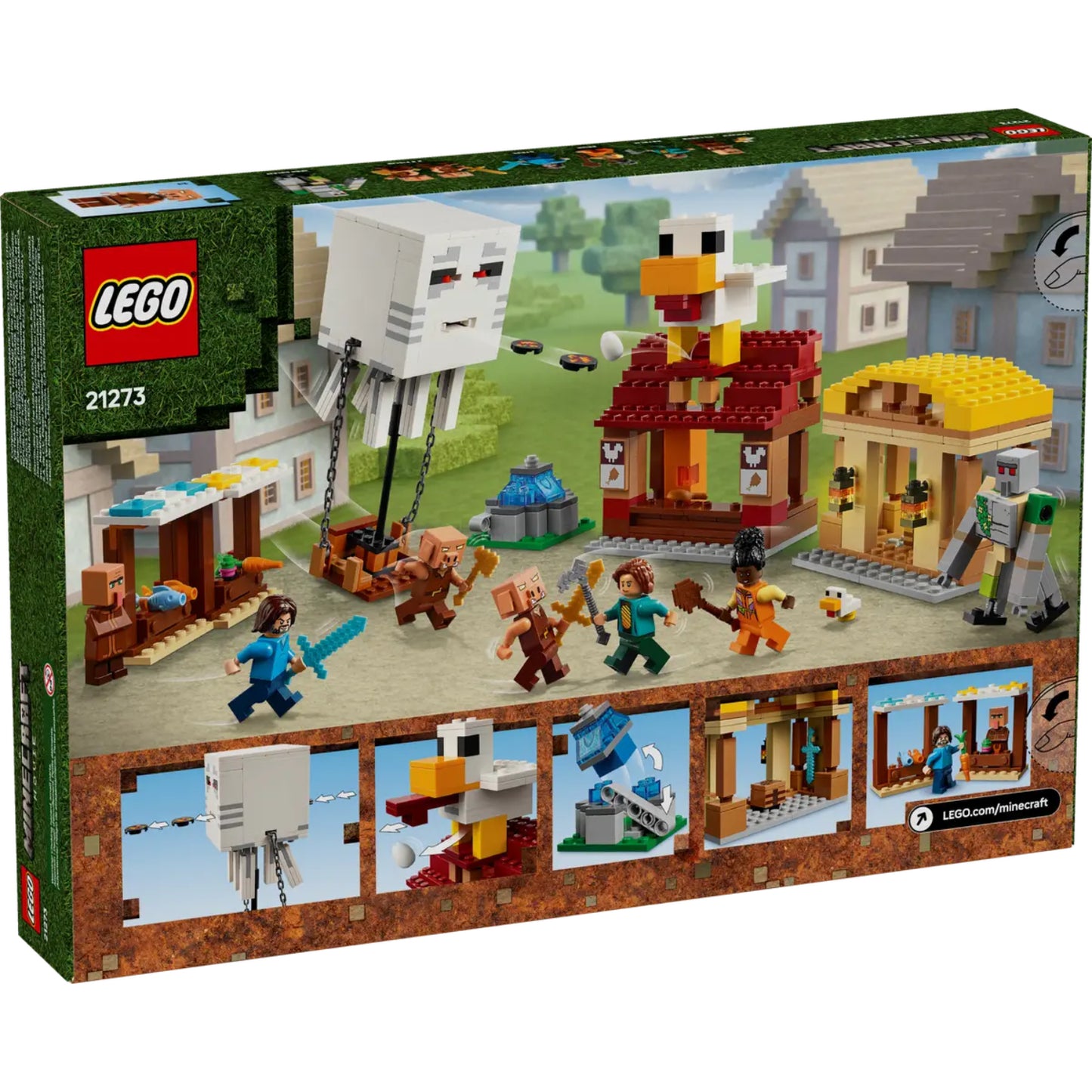 Minecraft Lego The Ghast Ballon Village Attack