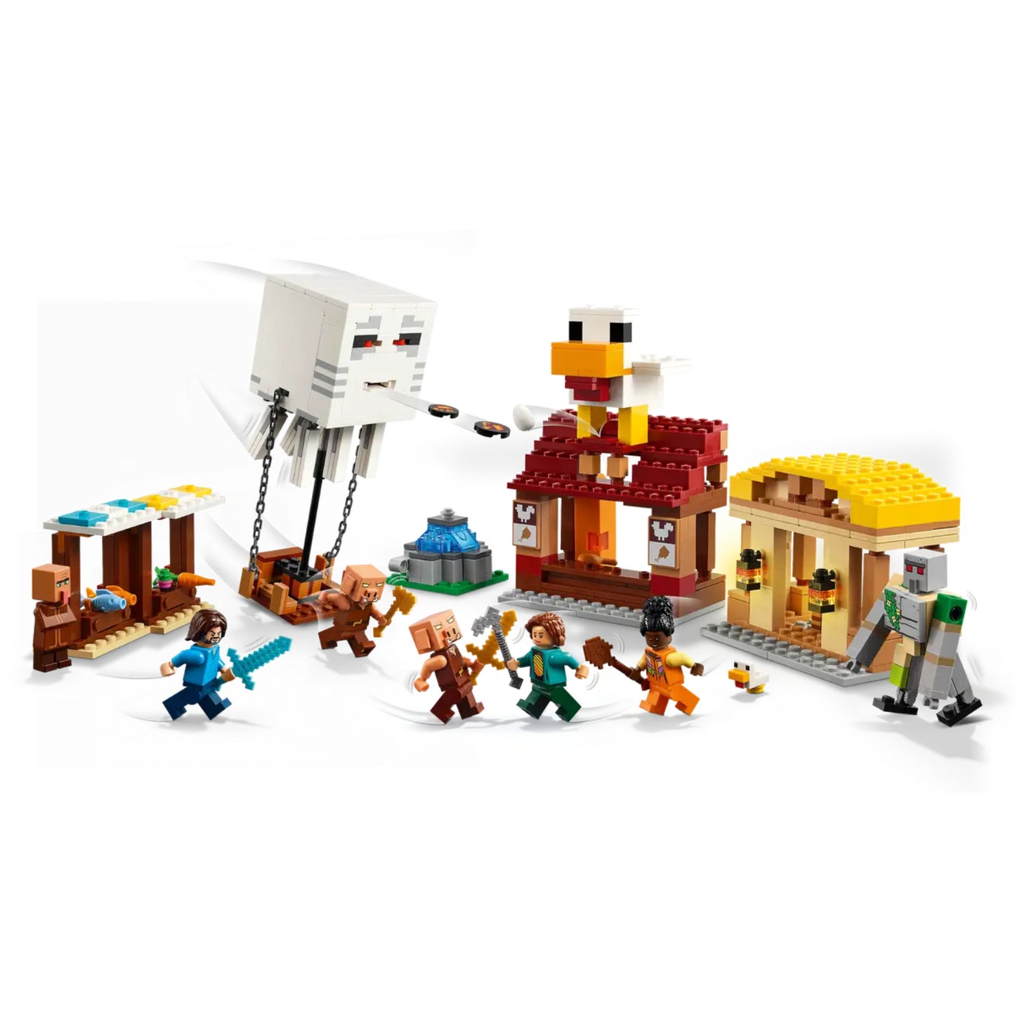 Minecraft Lego The Ghast Ballon Village Attack