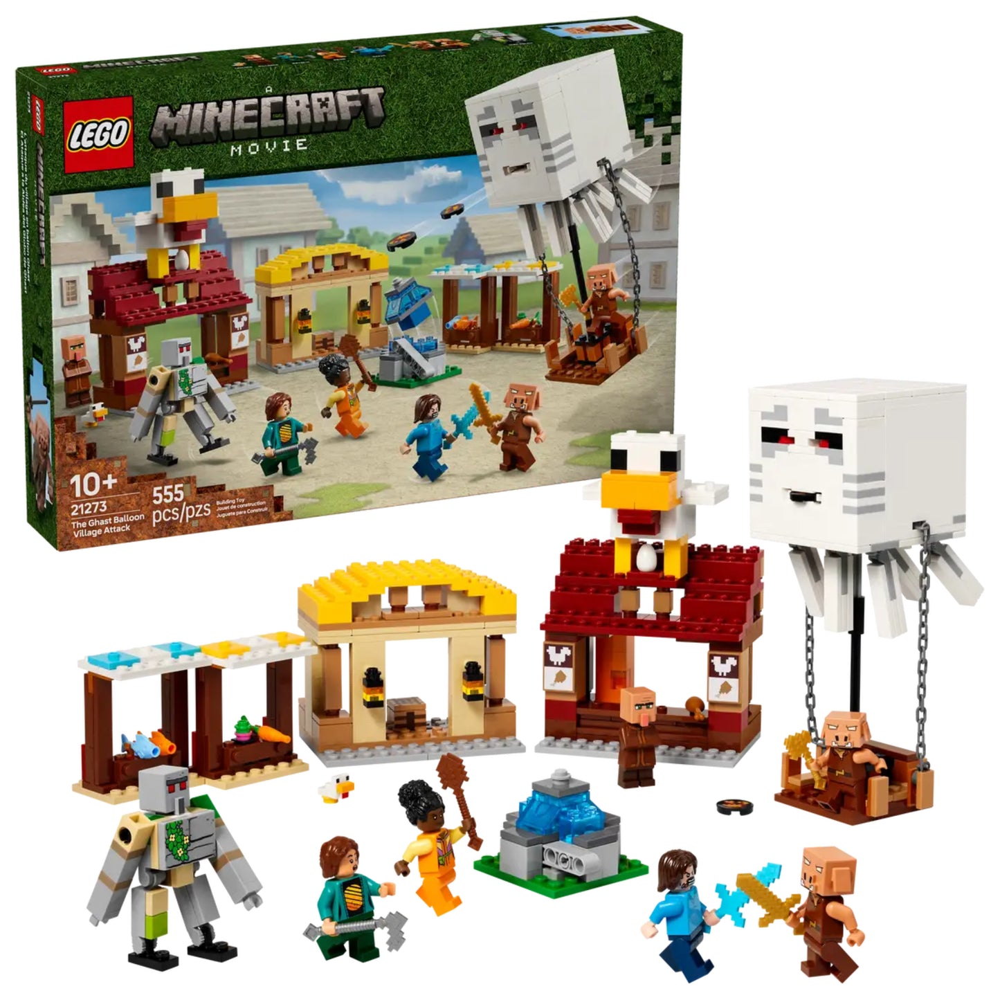 Minecraft Lego The Ghast Ballon Village Attack