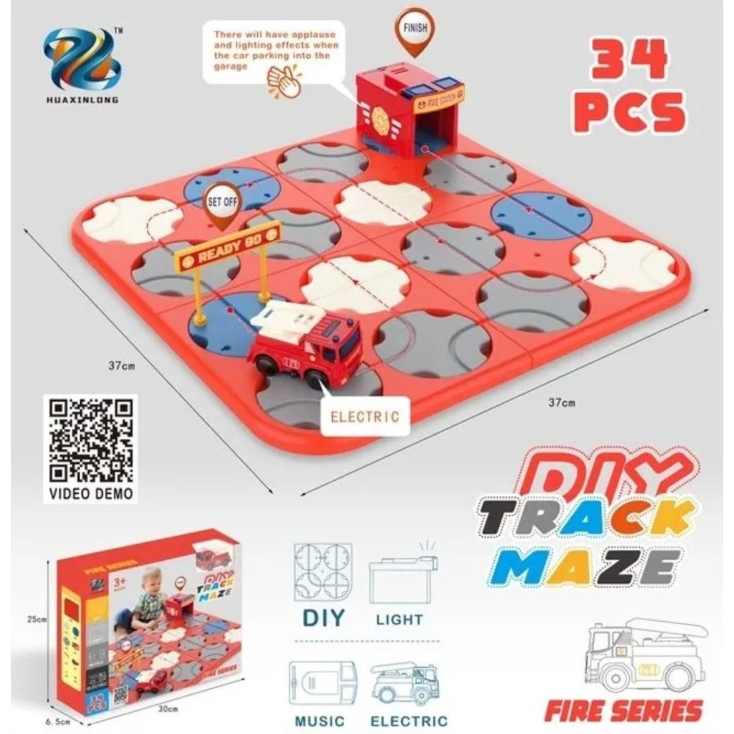 DIY Track Maze - Fire Engine - Large