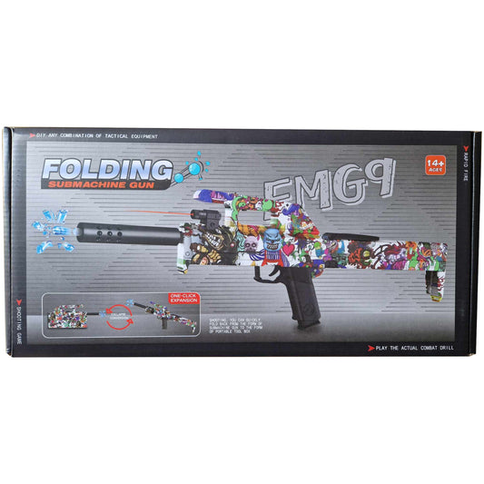 FMG9 Folding Gel Blaster - Blue and White