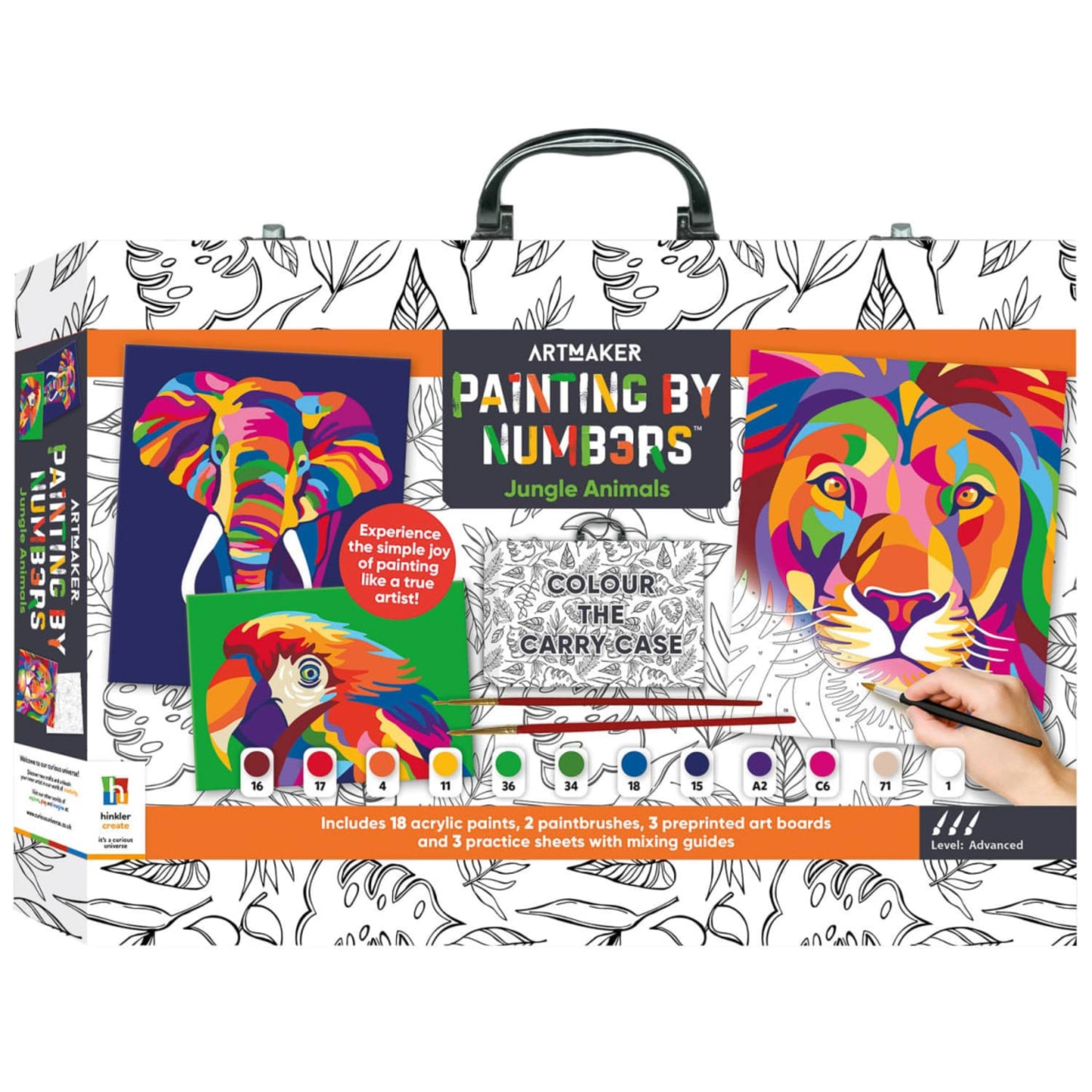 Paint by Numbers Jungle Animals Art Case