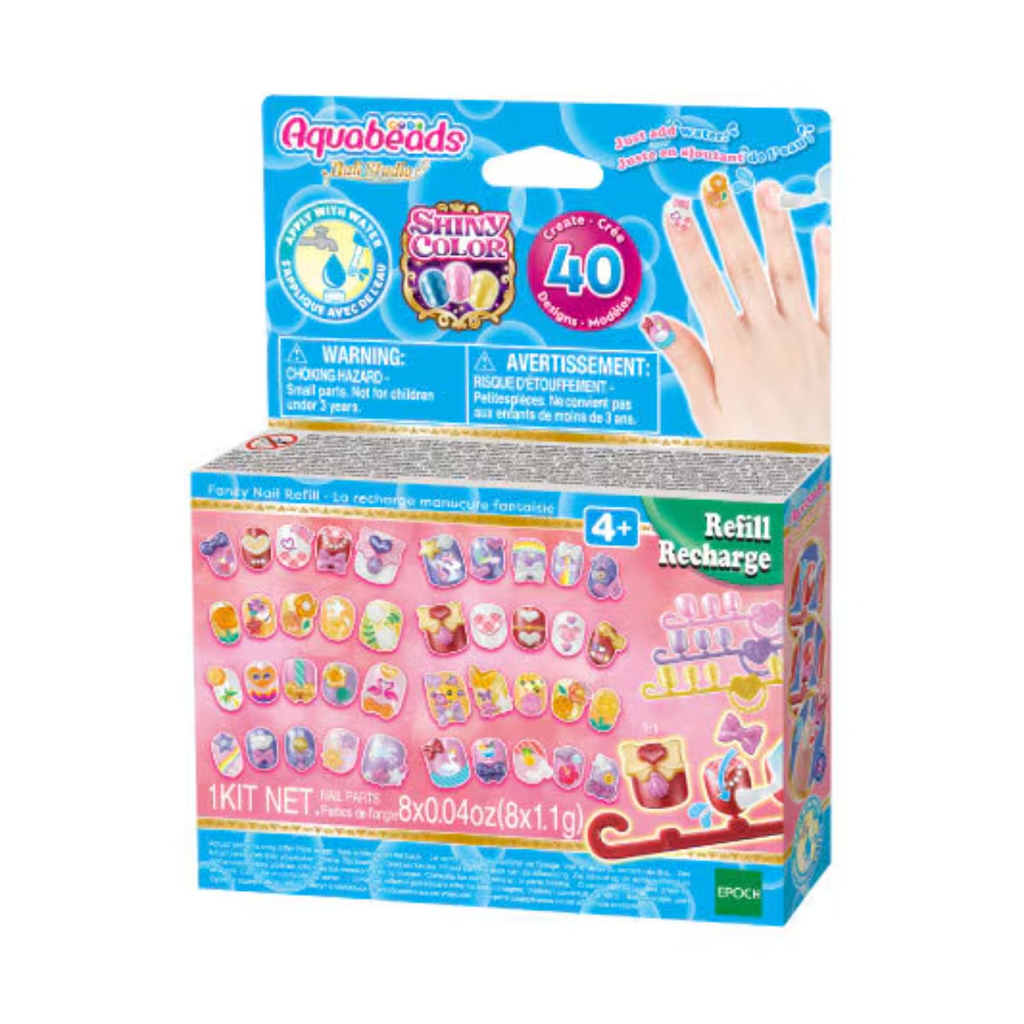 Aquabead Disney Princess Nail Studio + 2 Refill Recharge Packs