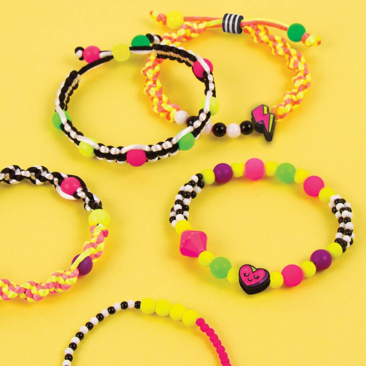 Make it Real Neon Black and White Bracelets
