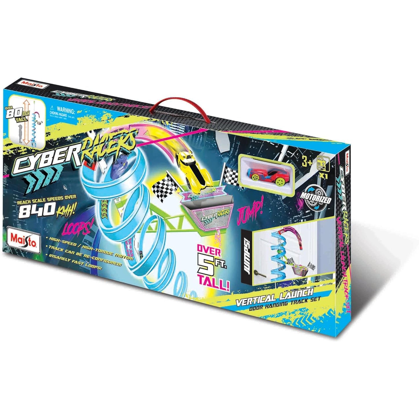 CyberRacers Pro Vertical Launch Door Hanging Track Set