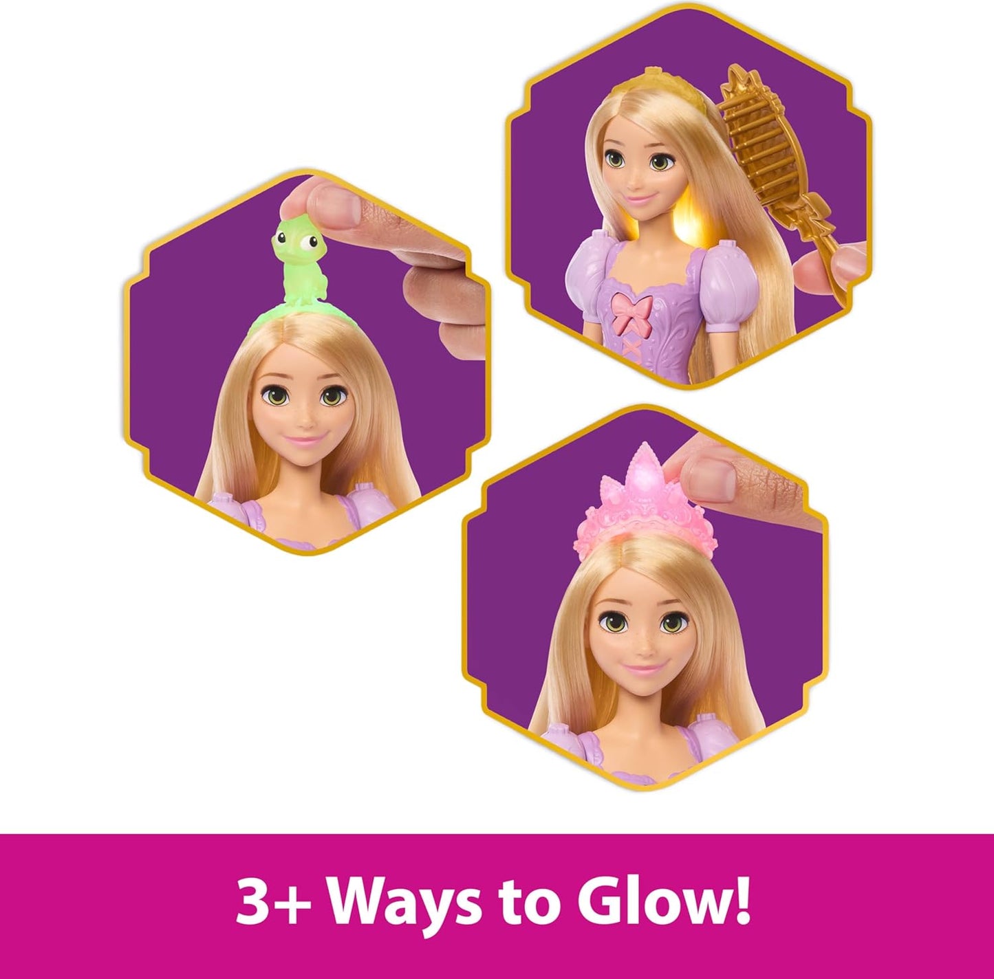 Disney Princess Light Up Hair Rapunzel Fashion Doll