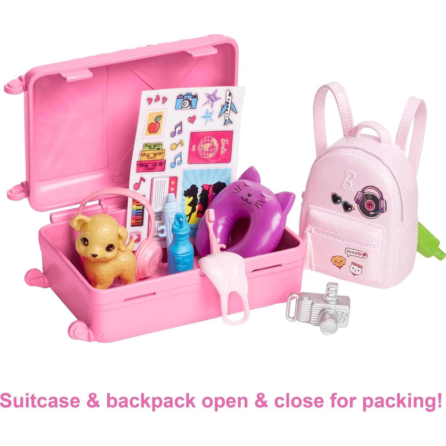 Barbie Doll Travel Set with Puppy