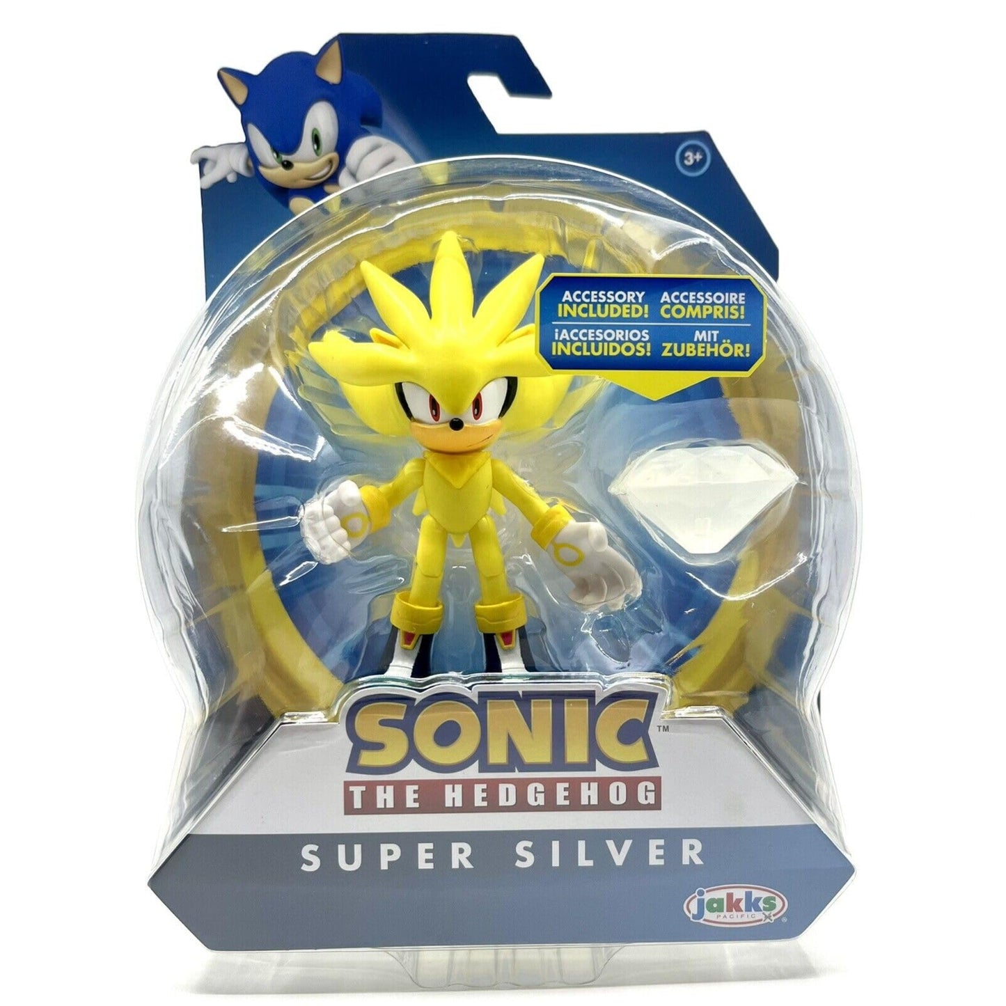 Sonic Figure 4" Articulated Figure - Super Silver