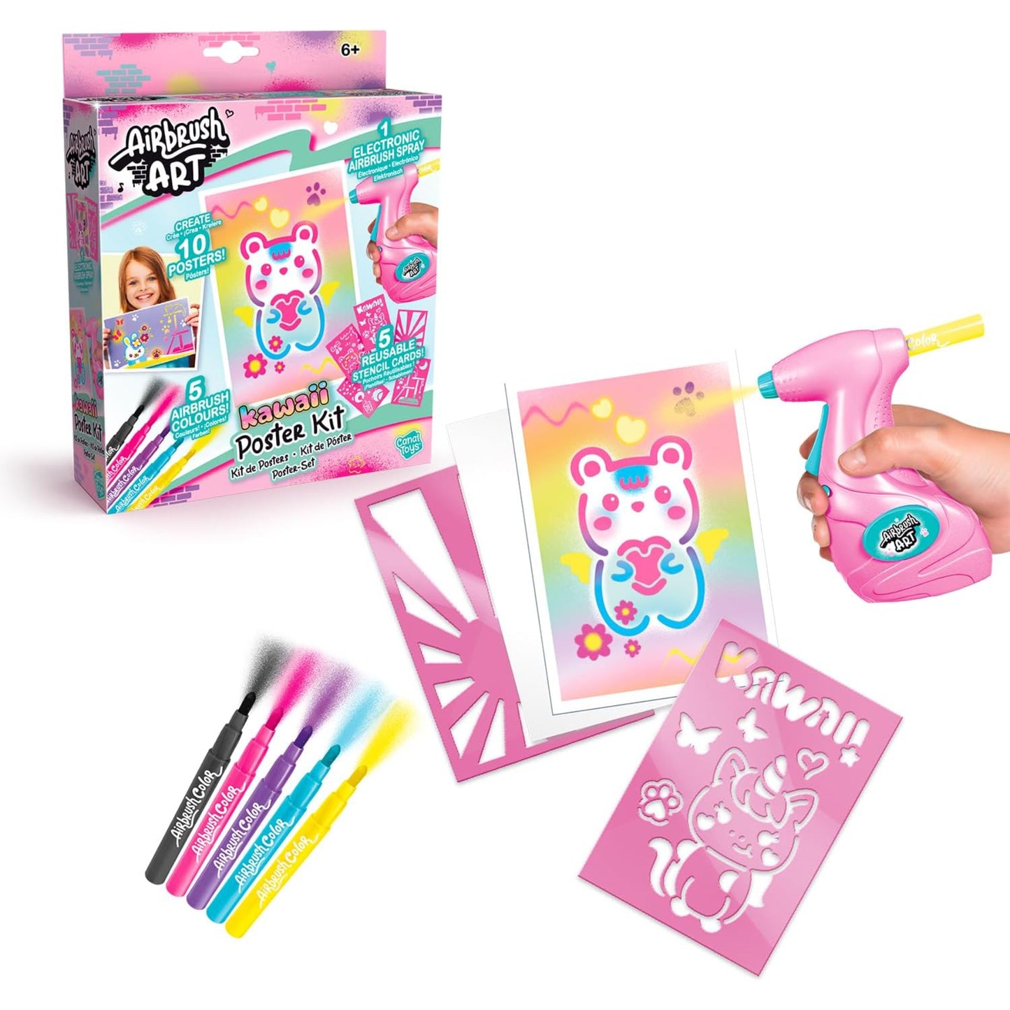 Kawaii Airbrush Art Poster Kit