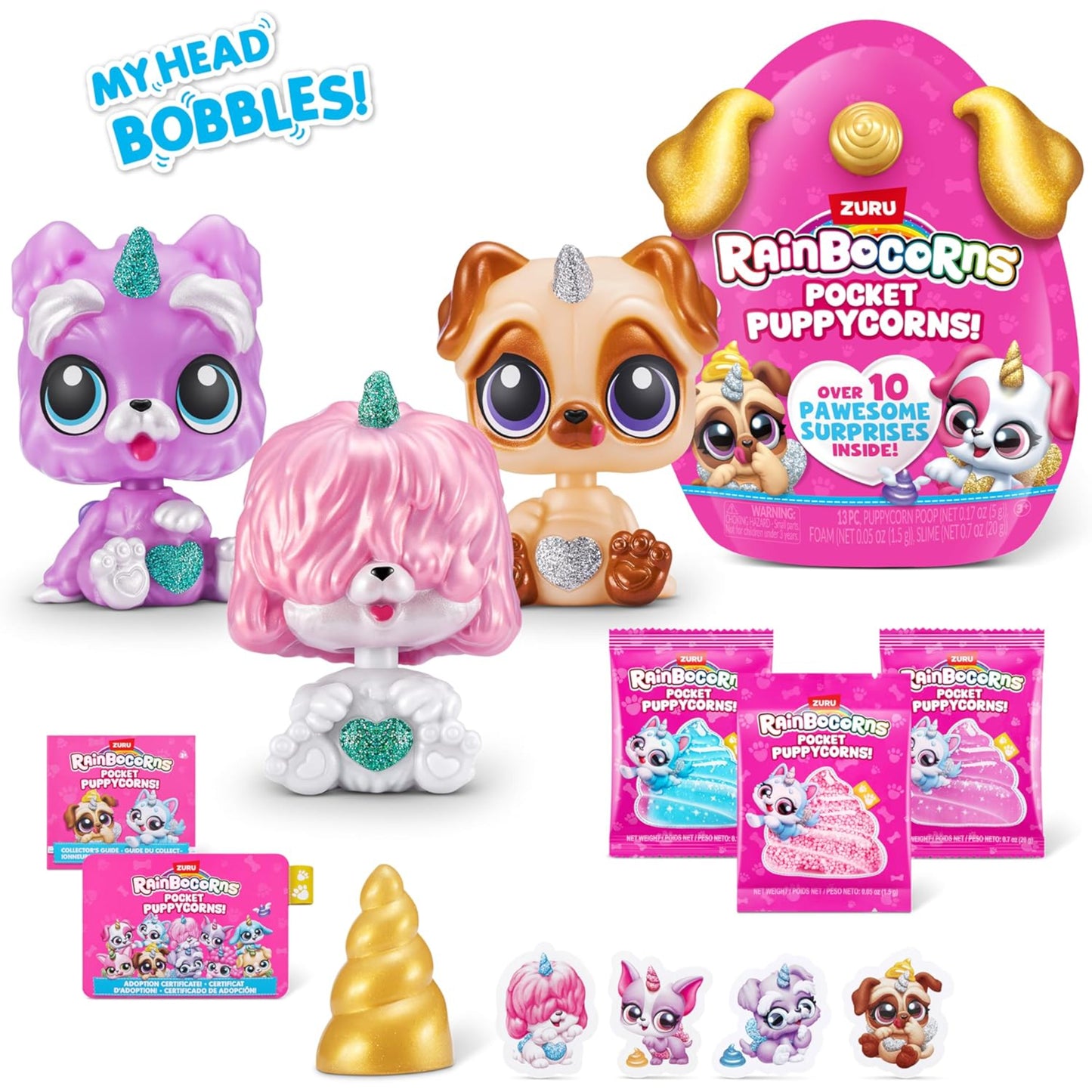 Rainbocorns Pocket Puppycorns 3 Pack