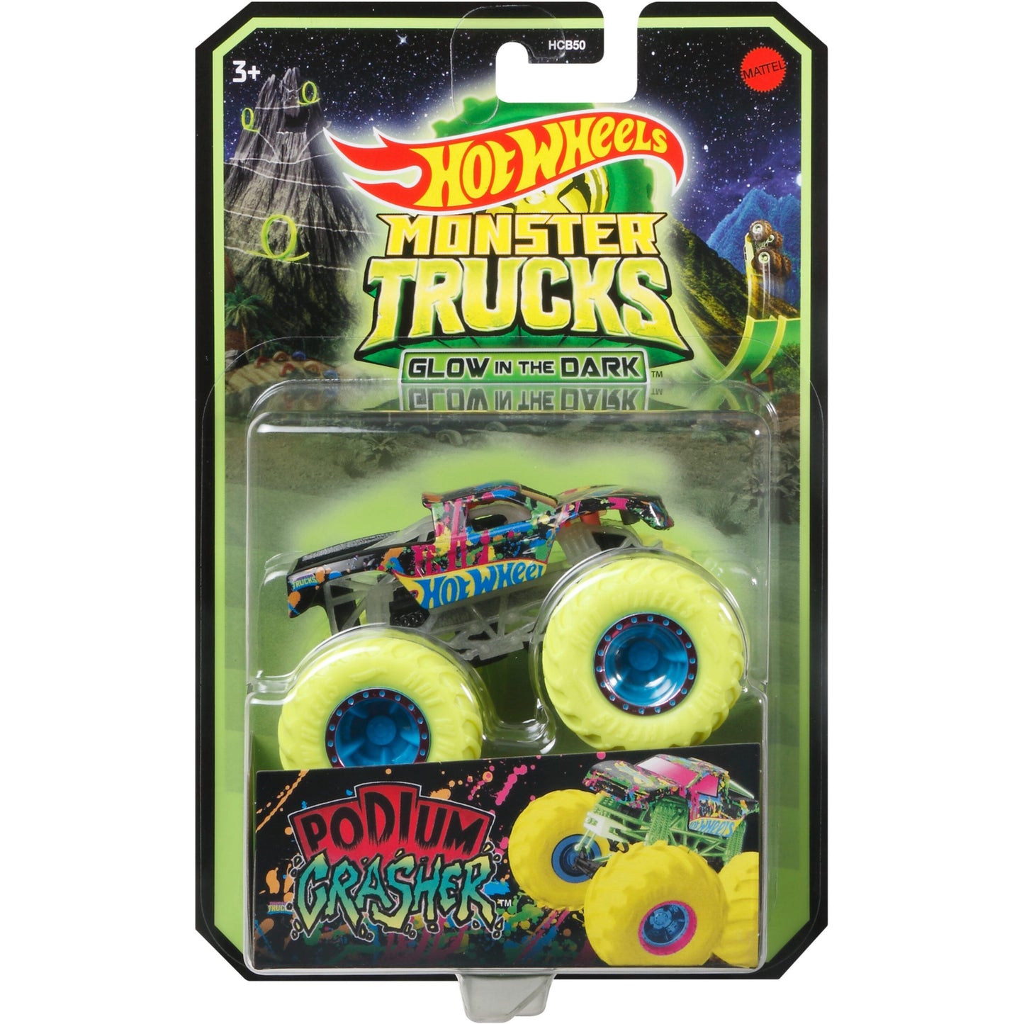 Hot Wheels Monster Trucks Glow in the Dark - Assorted Designs