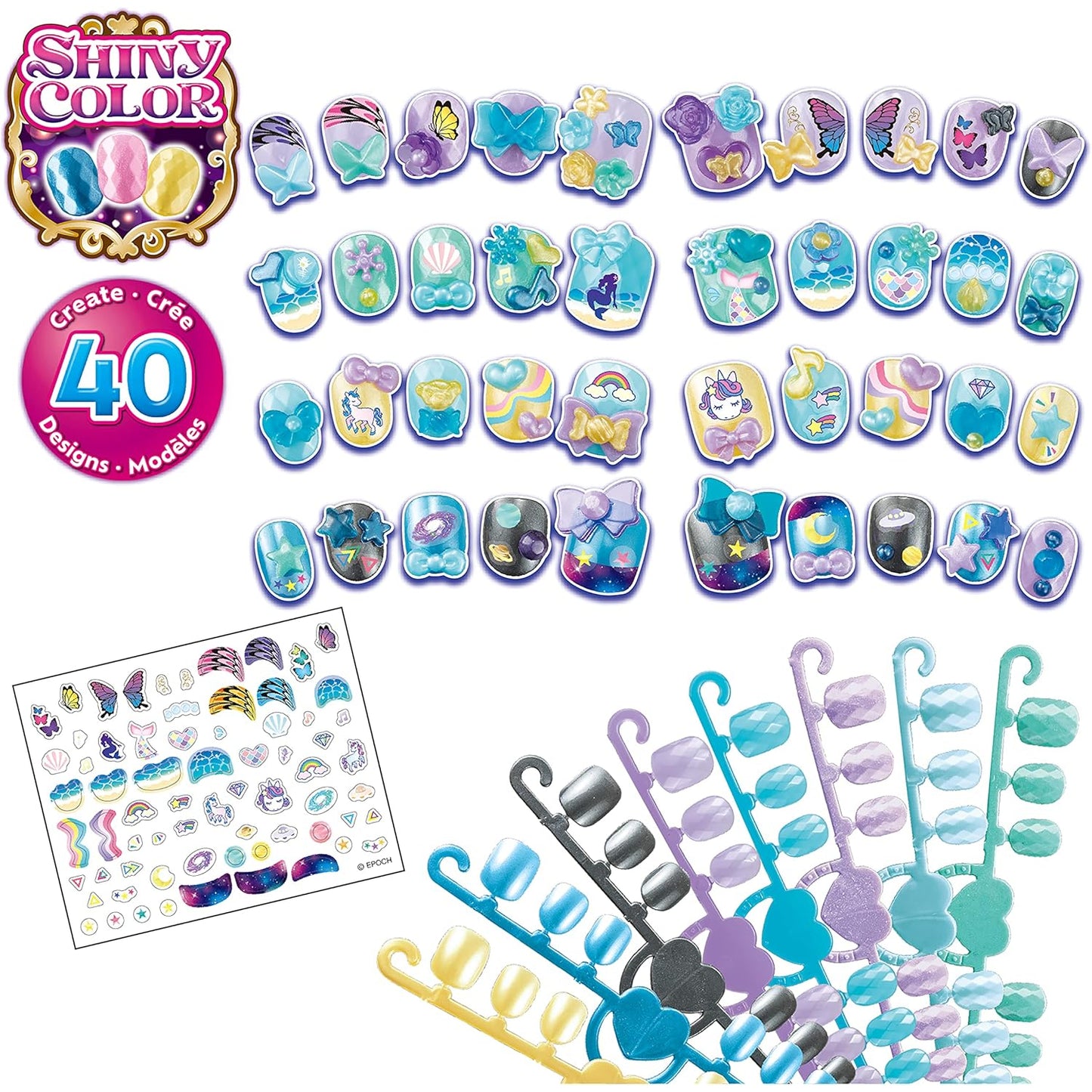 Aquabead Disney Princess Nail Studio + 2 Refill Recharge Packs