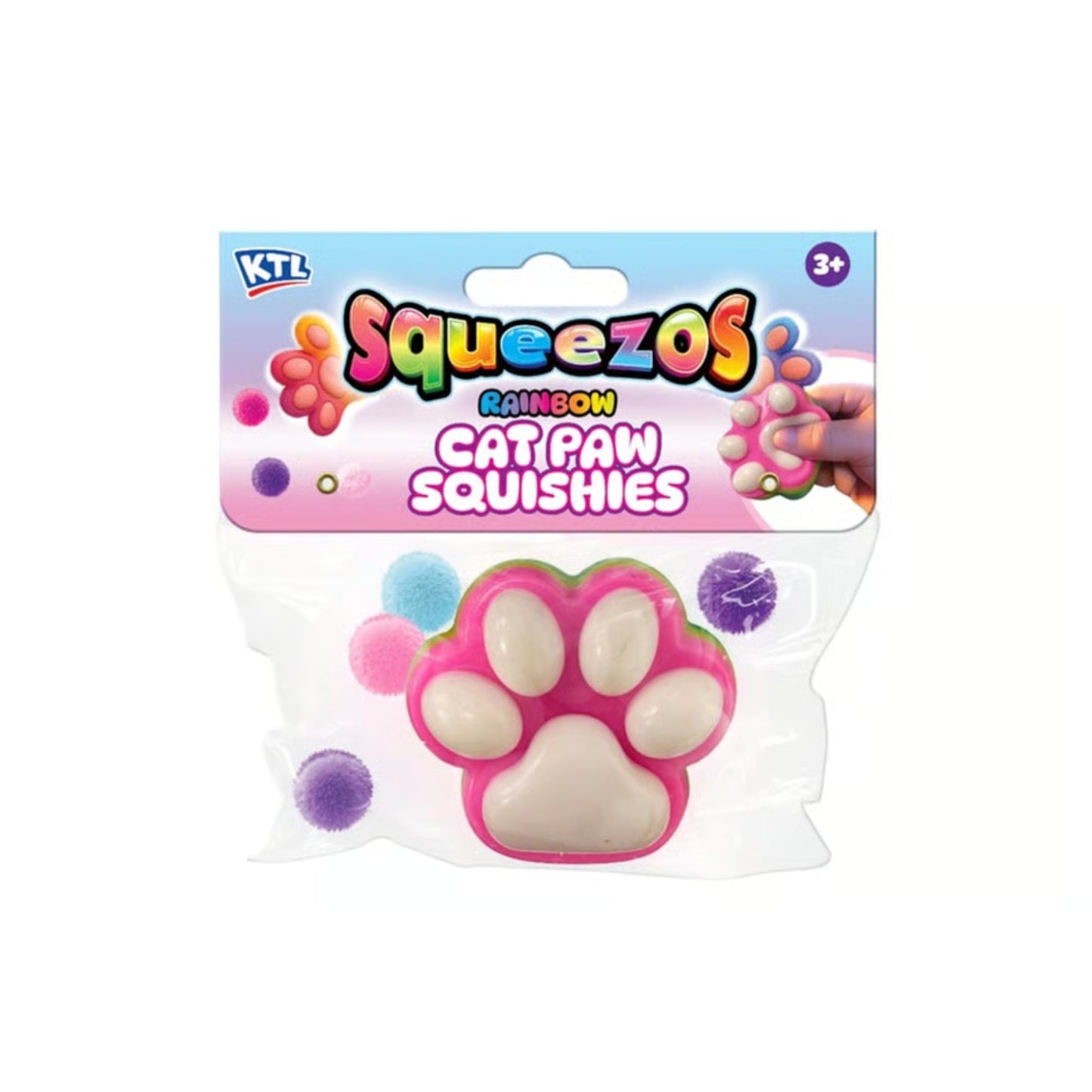 Squeezos Rainbow Cat Paw Squishies