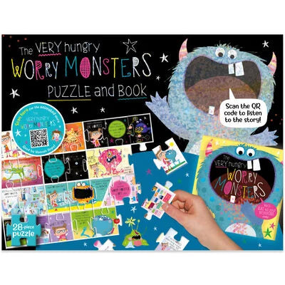 The Very Hungry Worry Monsters Puzzle and Book Set