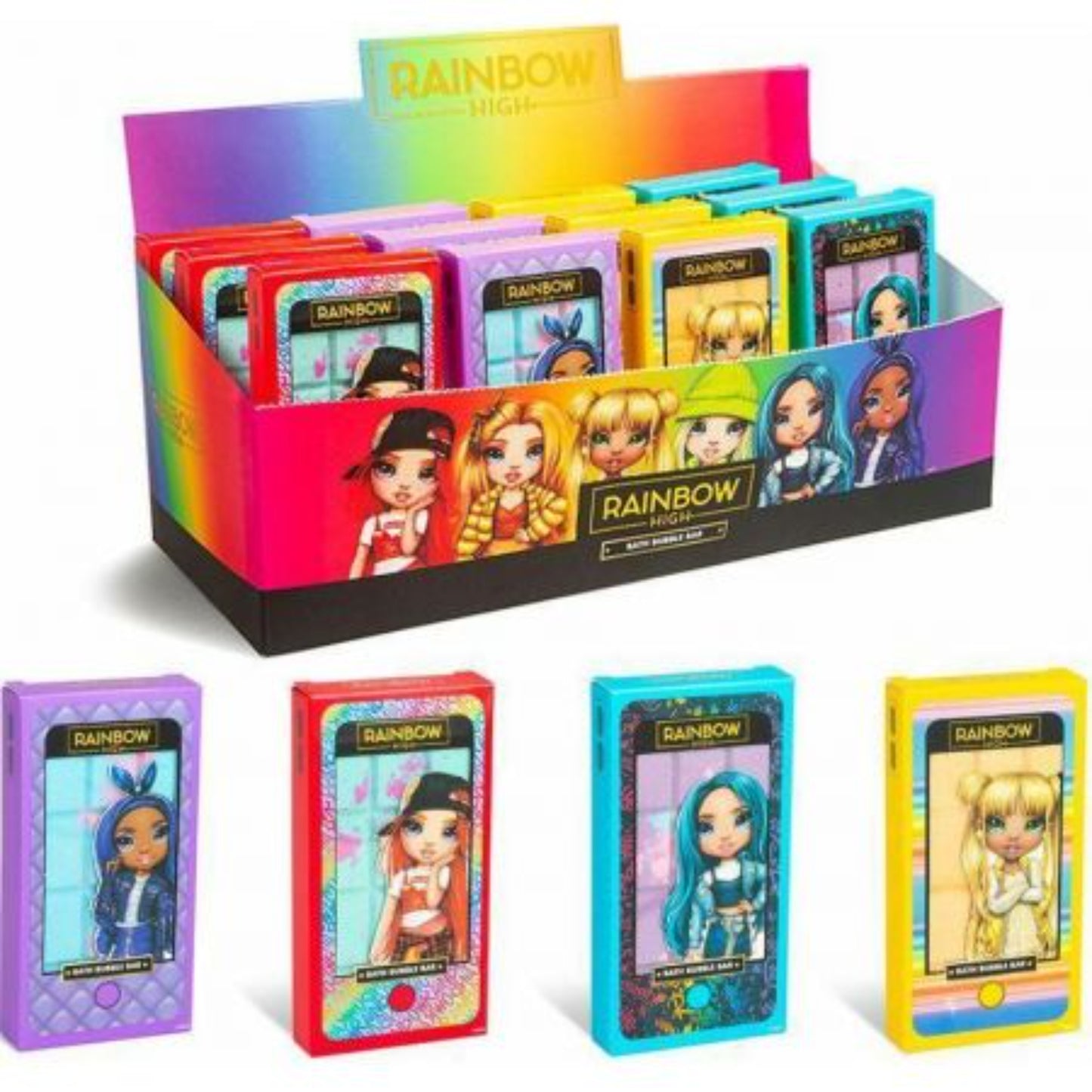 RAINBOW HIGH PHONE BUBBLE BAR - 4 ASSORTED