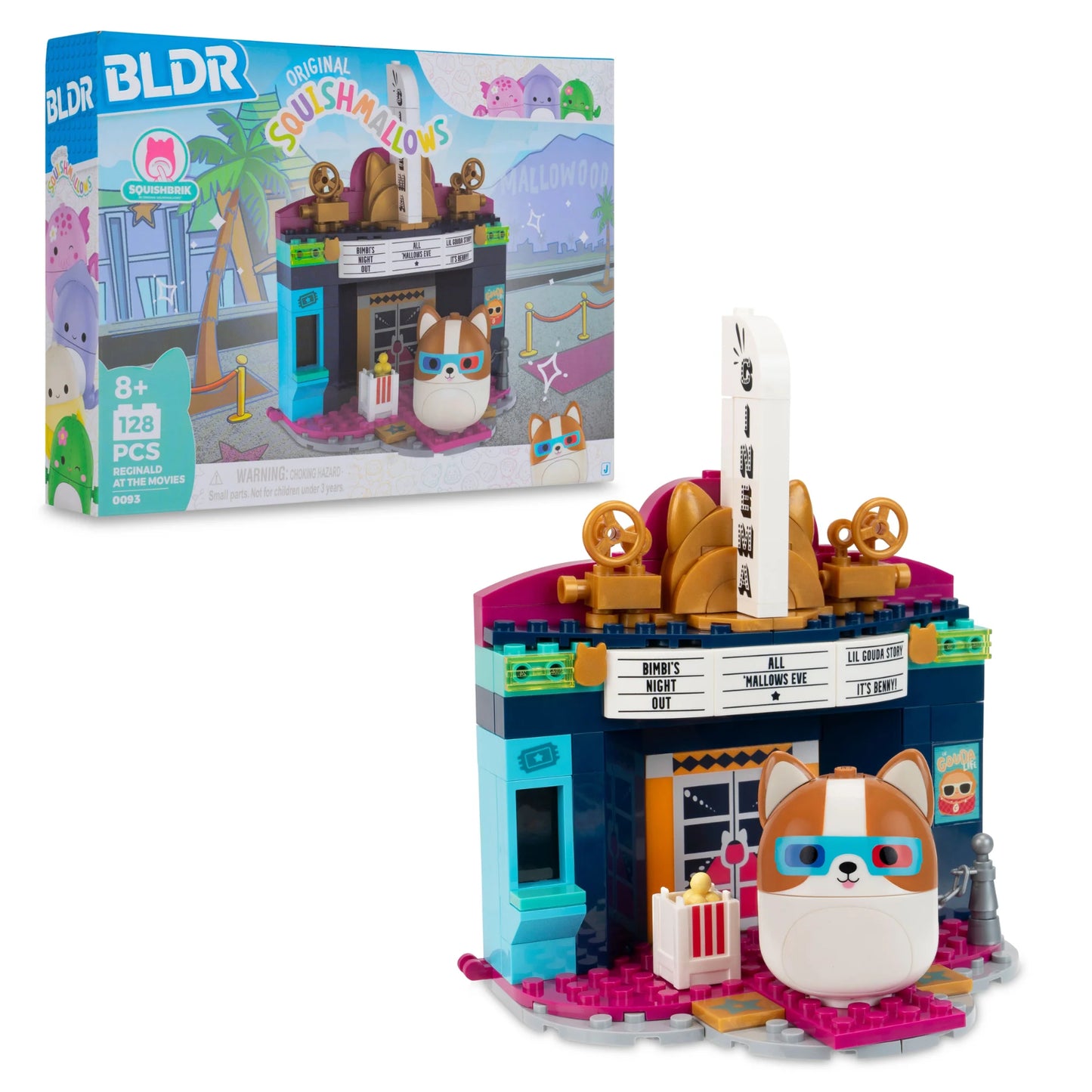 Squishmallow - BLDR Bricks Reginald at the movies