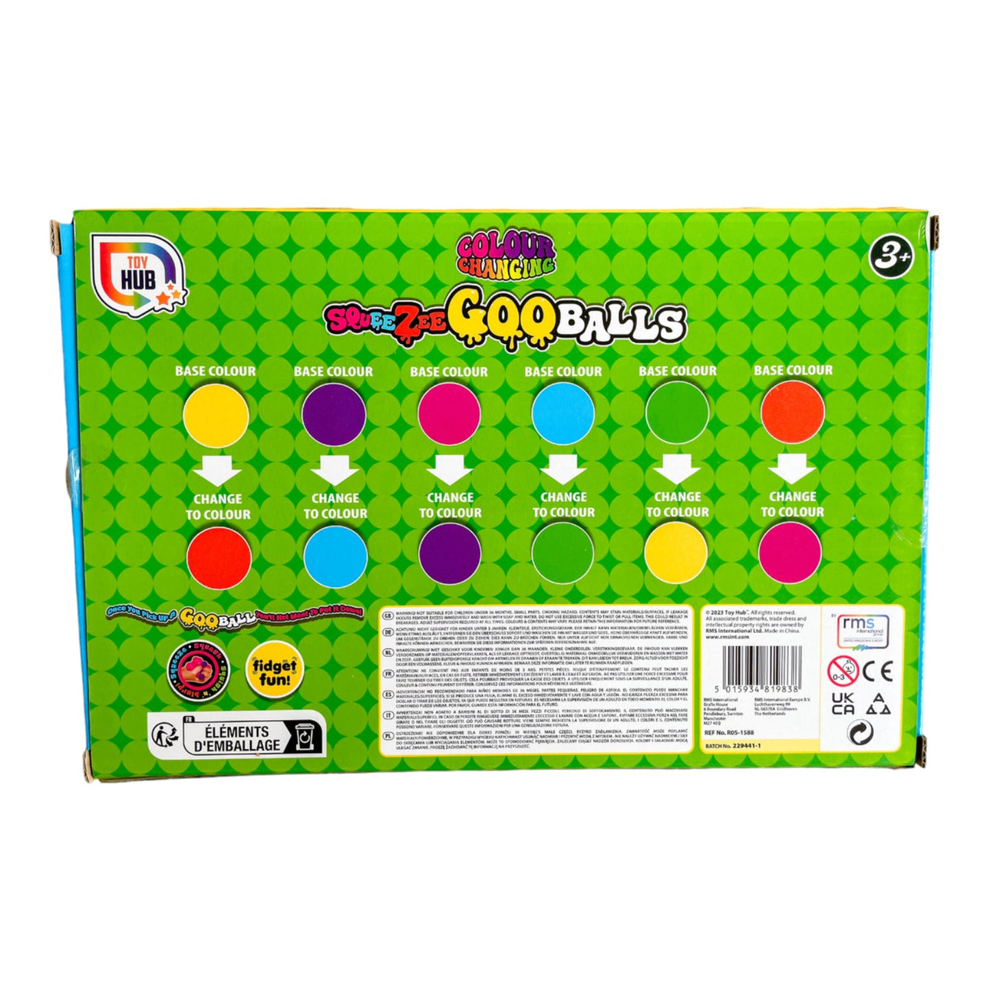 SqueeZee Goo Balls Colour Change - 6 Pack