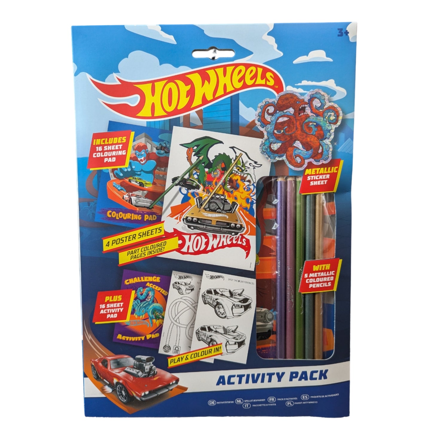 HOT WHEELS COLOURING PACK