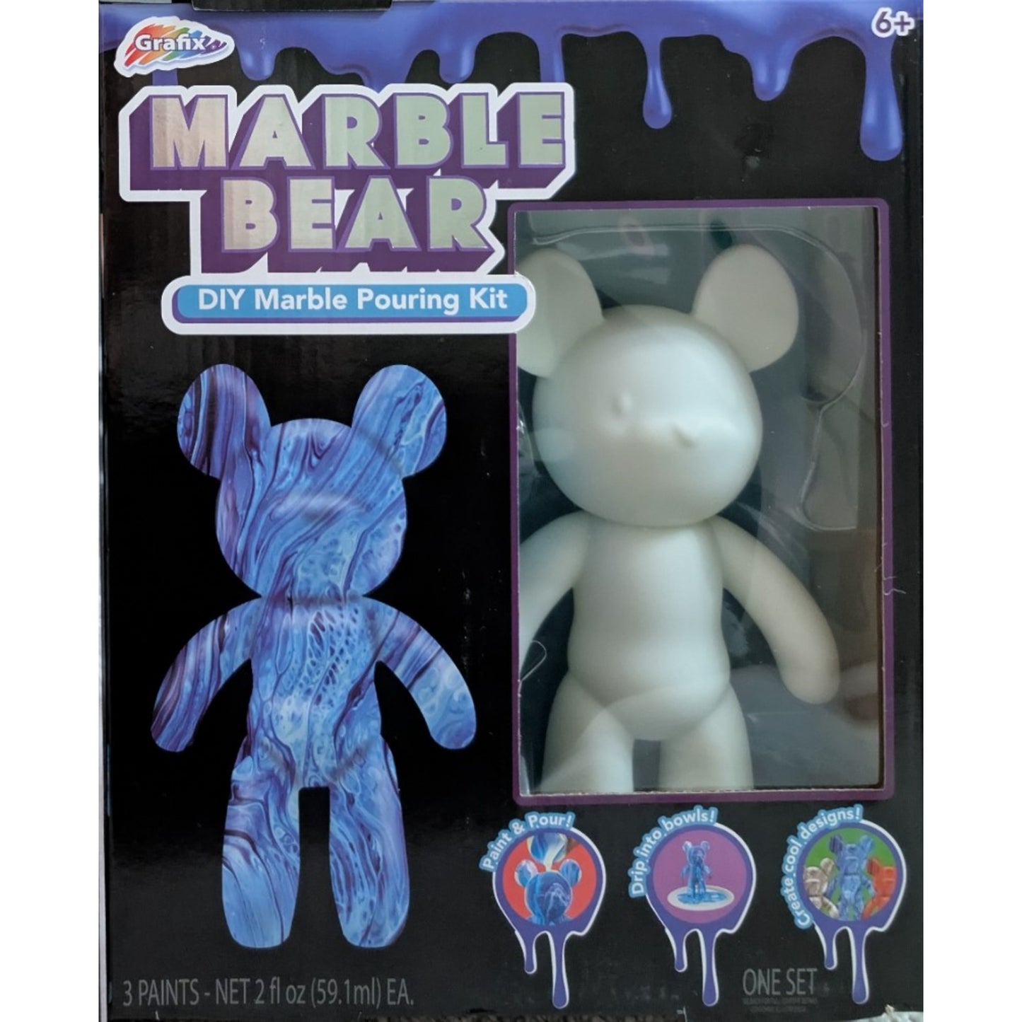 Marble Bear - 17cm - Blue