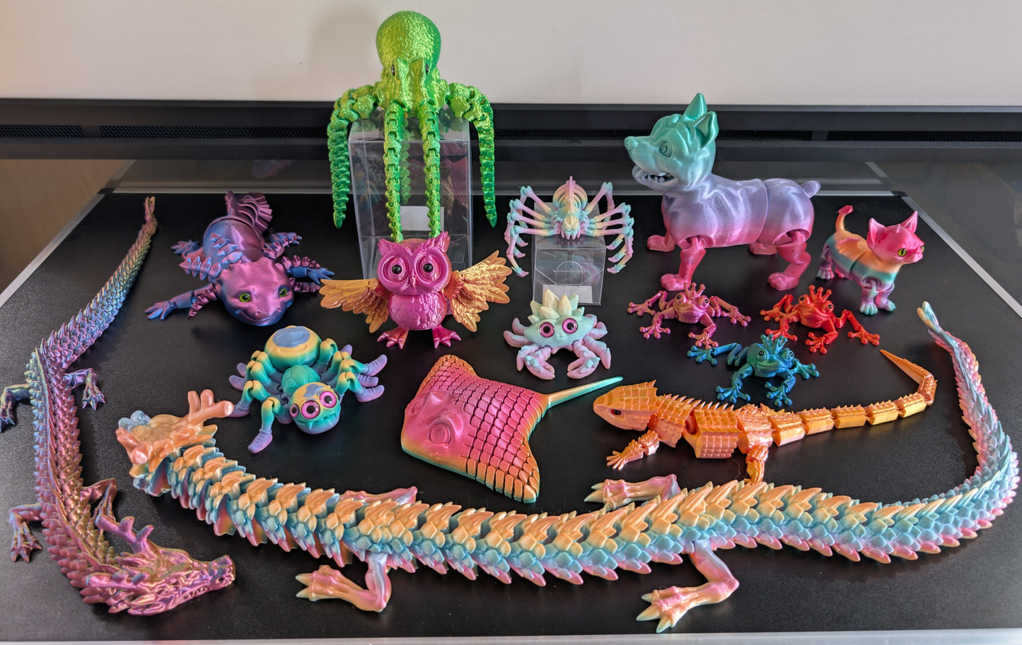 3D Printed Skeleton Spider - Assorted Colours