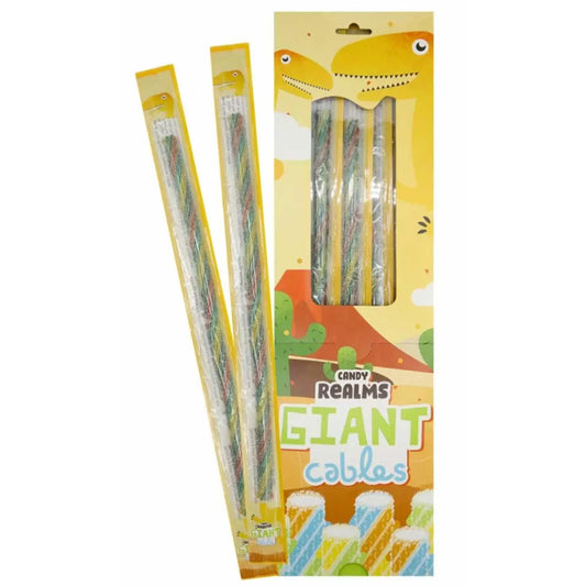 Candy Realms Dino Giant Fizzy Cables x24