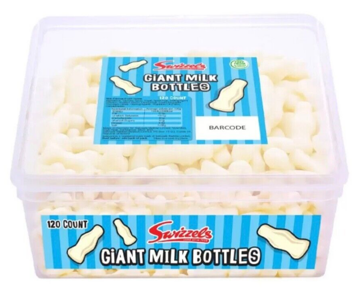 Swizzels Giant Milk Bottles - 120 Pcs