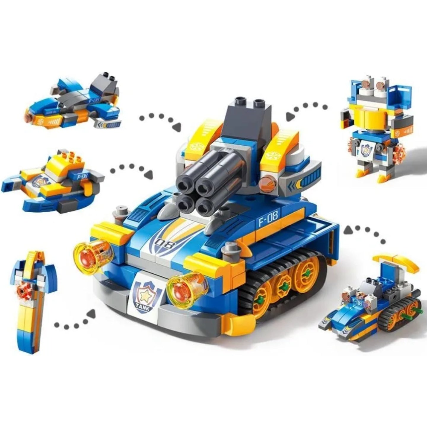 Feelo Building Blocks - Changeable Battle Tank