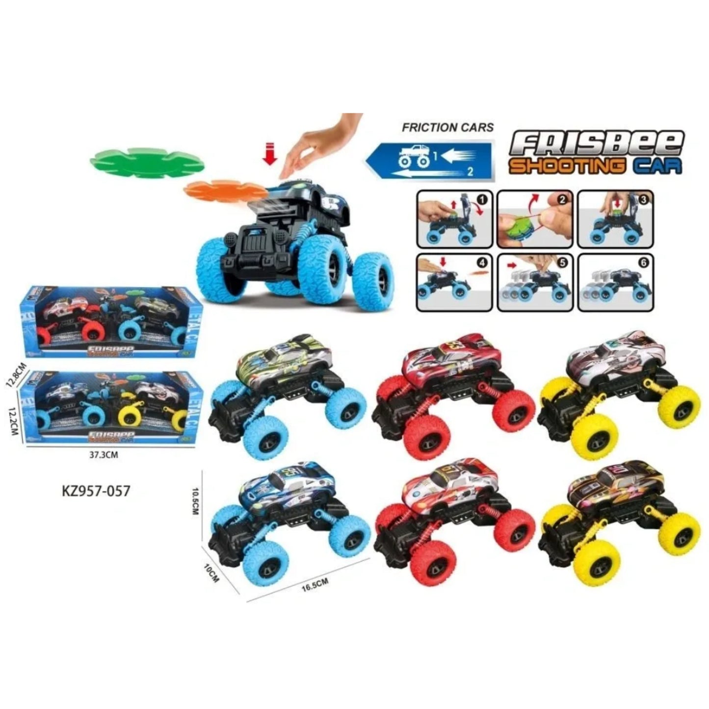 Frisbee Shooting Car Dual Pack
