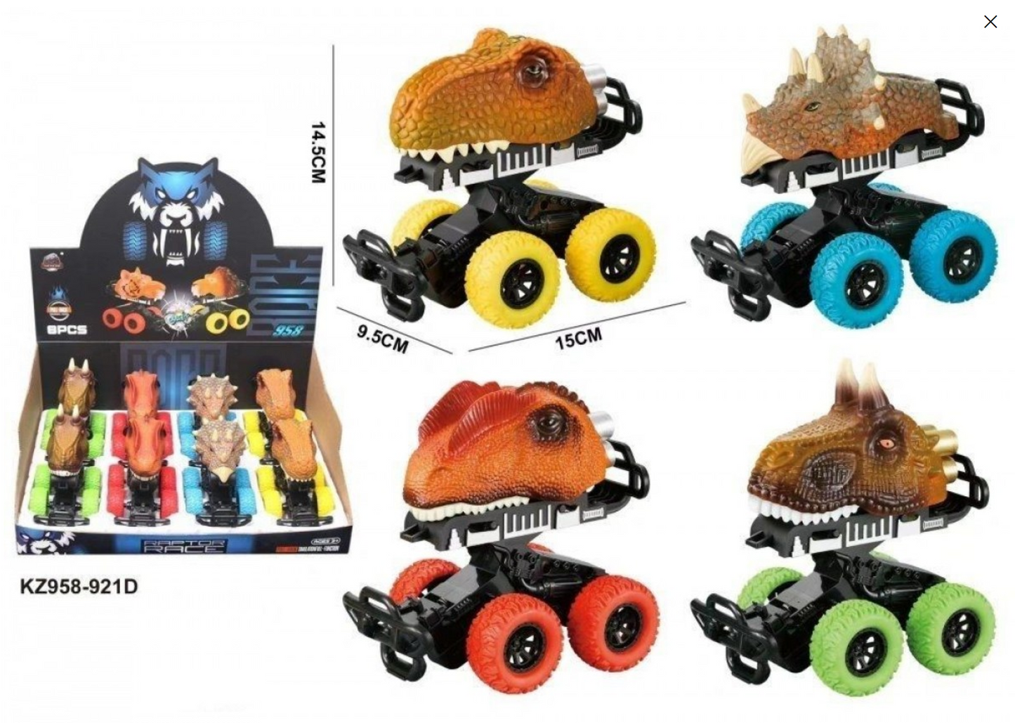 Dino Friction Cars - Assorted Designs