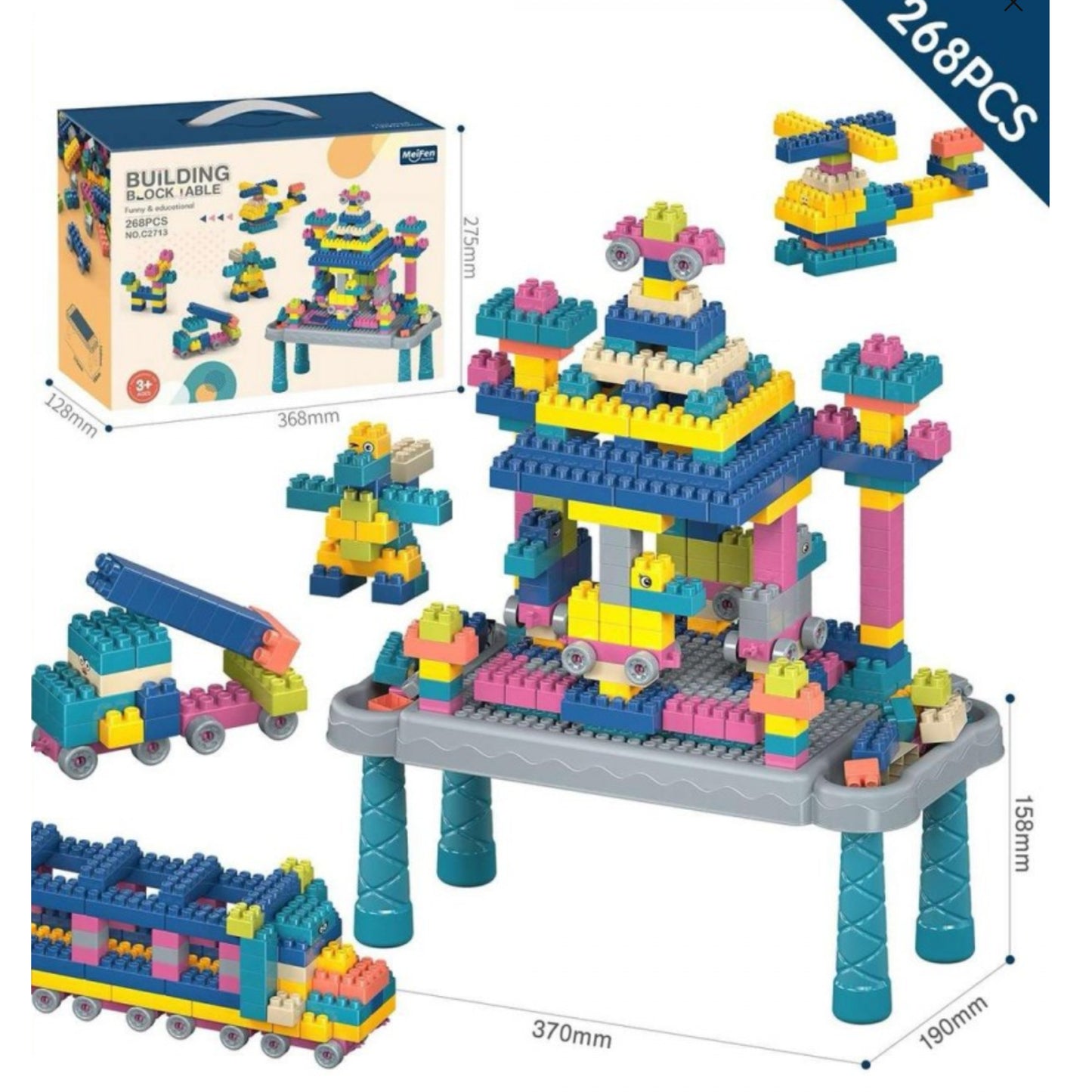 Small Block Game Table - 268 Pcs
