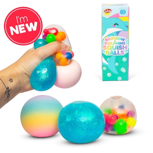 Scurnchems Dolphin Diddy Squish Balls - 3pk