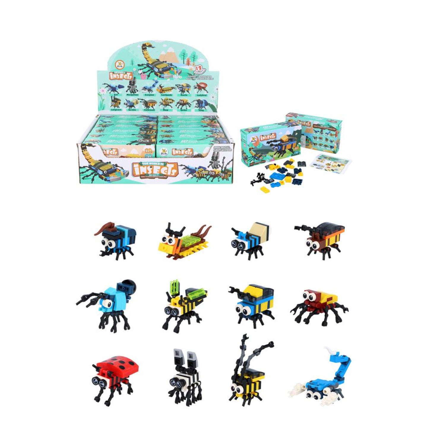 12 in 1 Brick Set - Insects