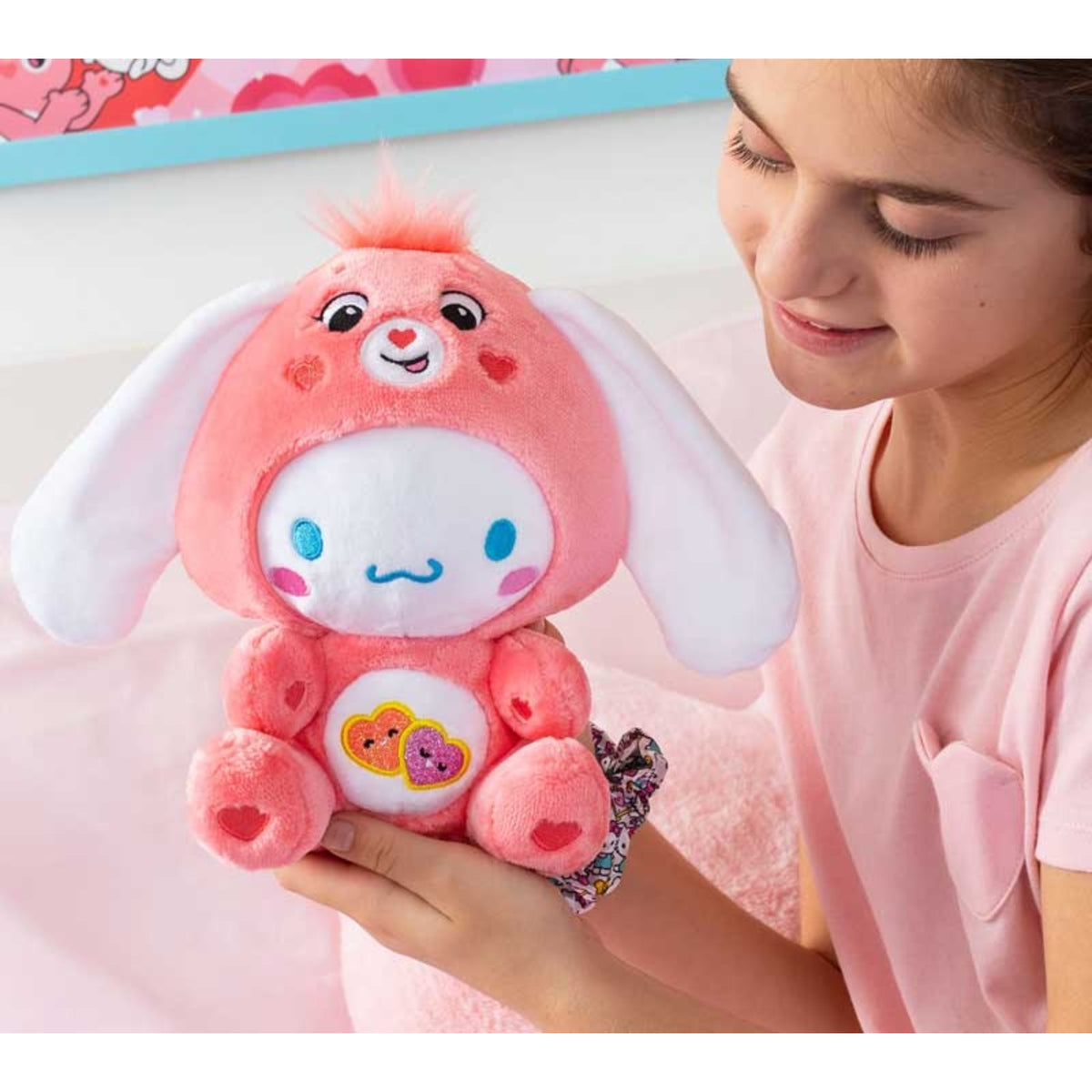 Care Bears 9" Cinnamoroll as Love-A-Lot Bear