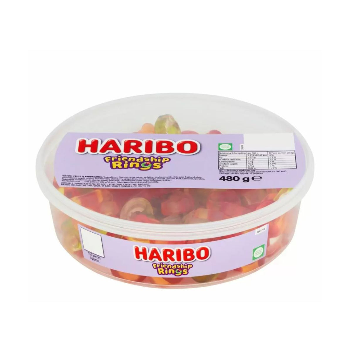Haribo Friendship Rings - 480g Tub