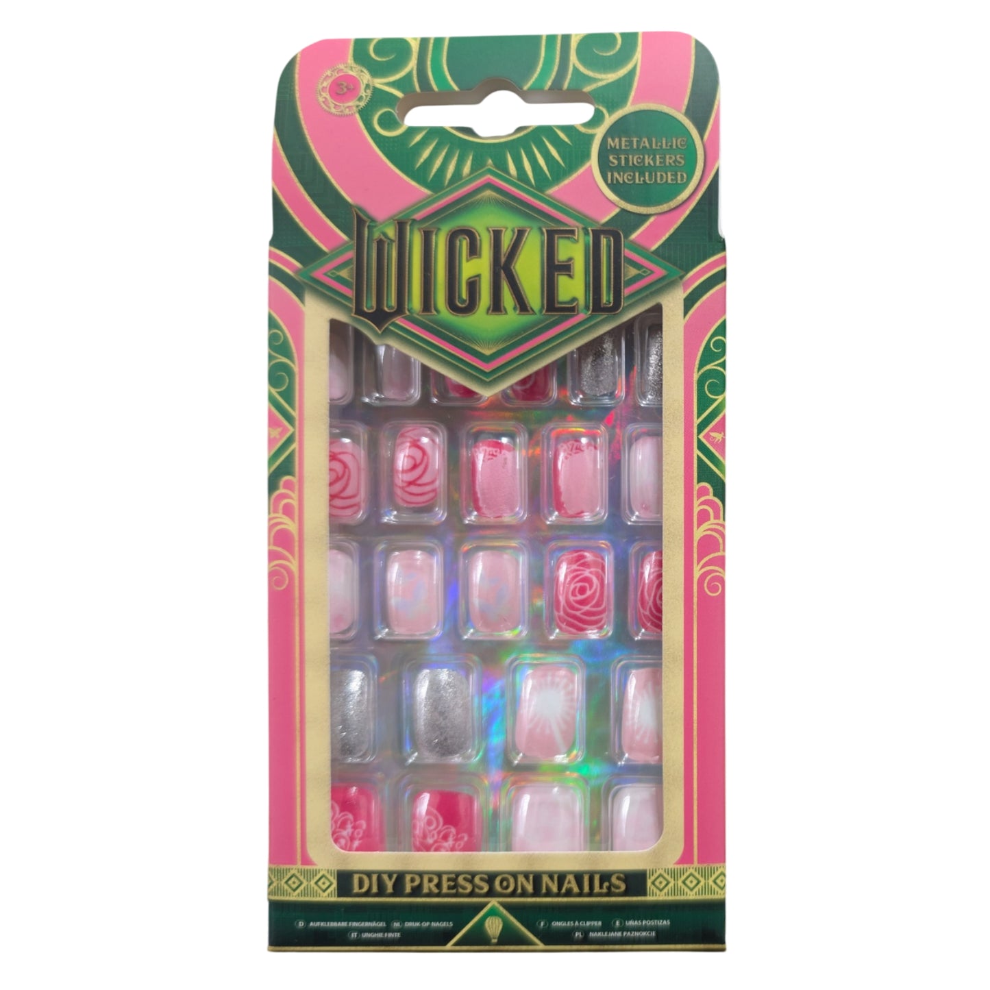 Wicked DIY Press on Nails - Glinda