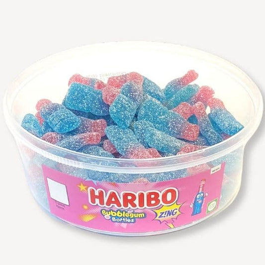 Haribo Fizzy Bubblegum Bottles - 638g Tub