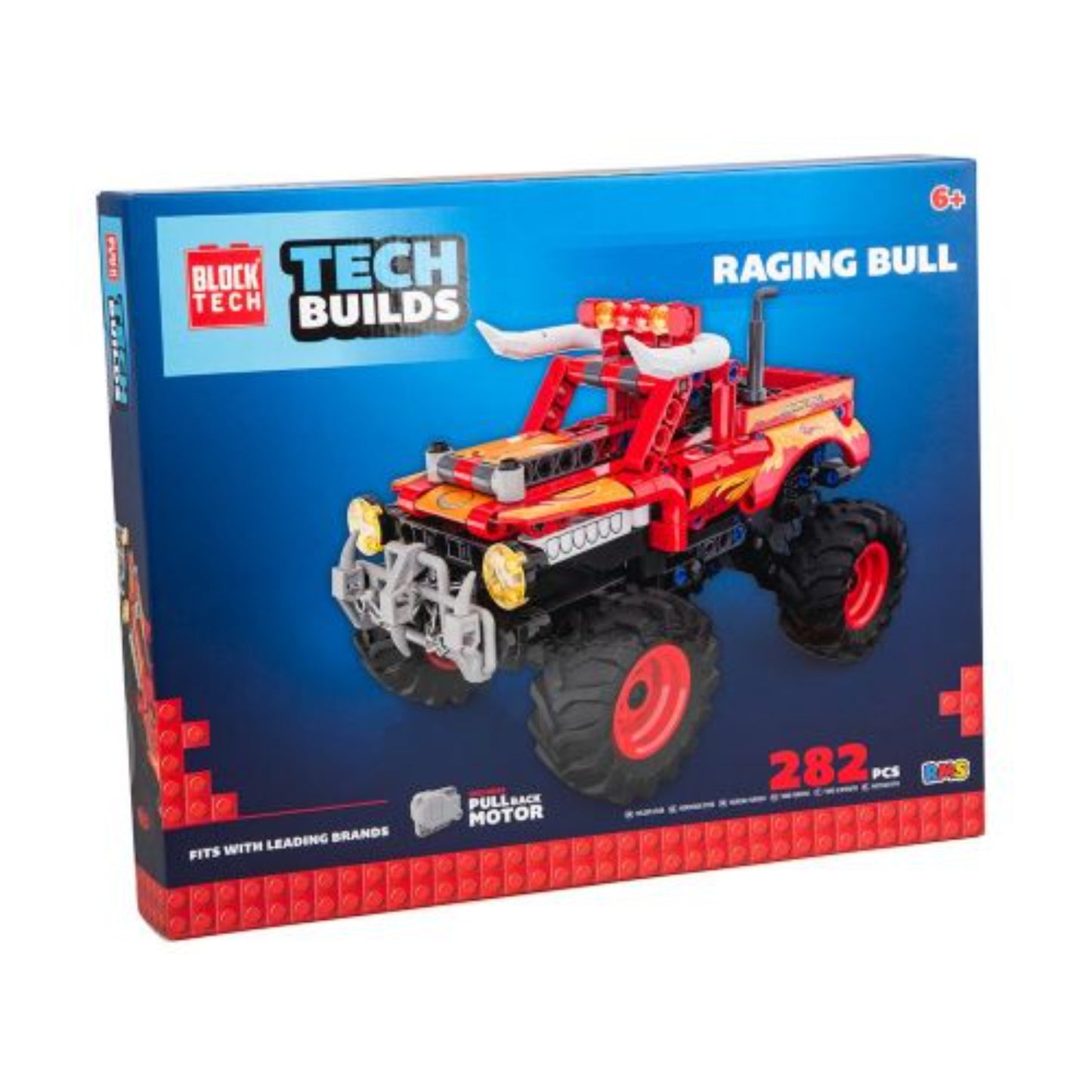 BLOCK TECH TECH BUILD MONSTER TRUCK RAGING BULL