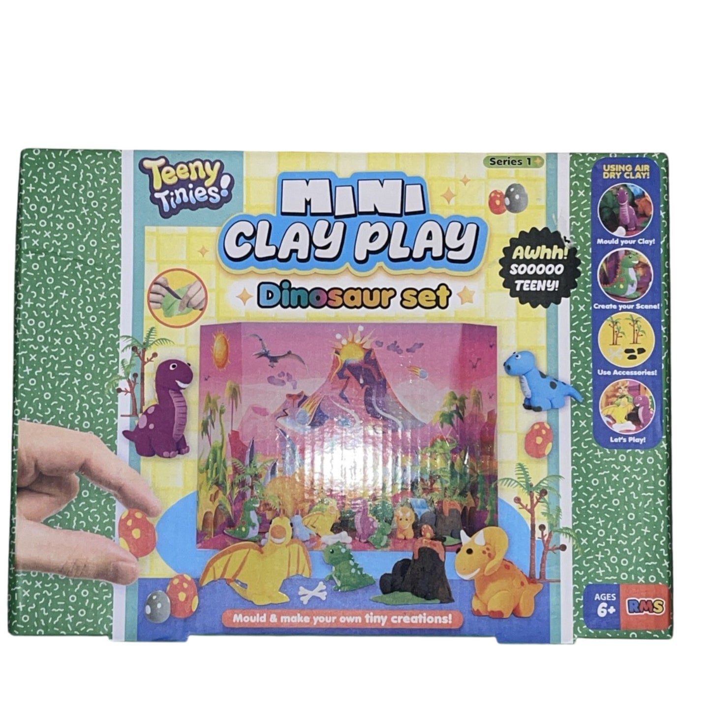 Teeny Tinies Mini Clay Play Dinosaur Set
