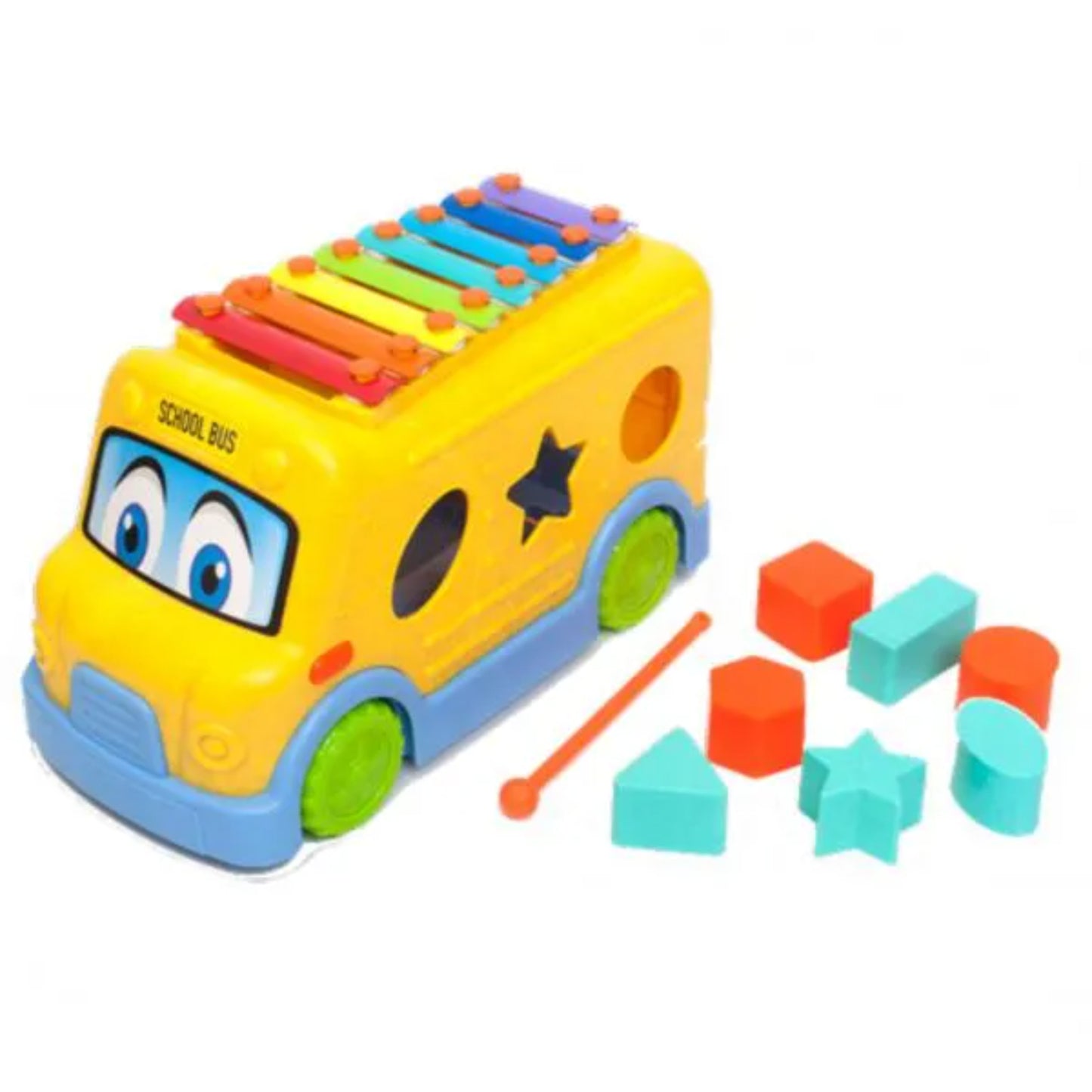 Mini Explorers Yellow Xylophone School Bus