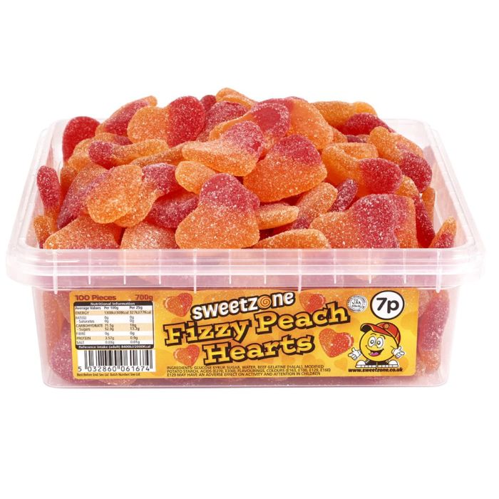 Sweetzone Peach Hearts 700g