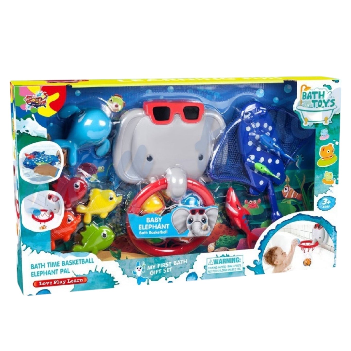 Bath Time Basketball Elephant Pal