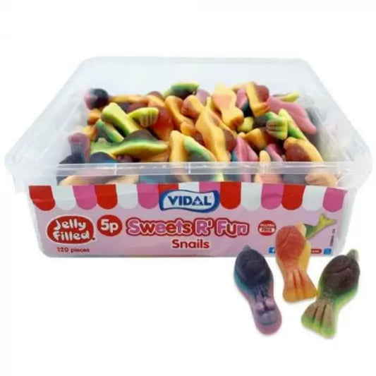 Vidal Jelly Filled Snails - 120 Pcs