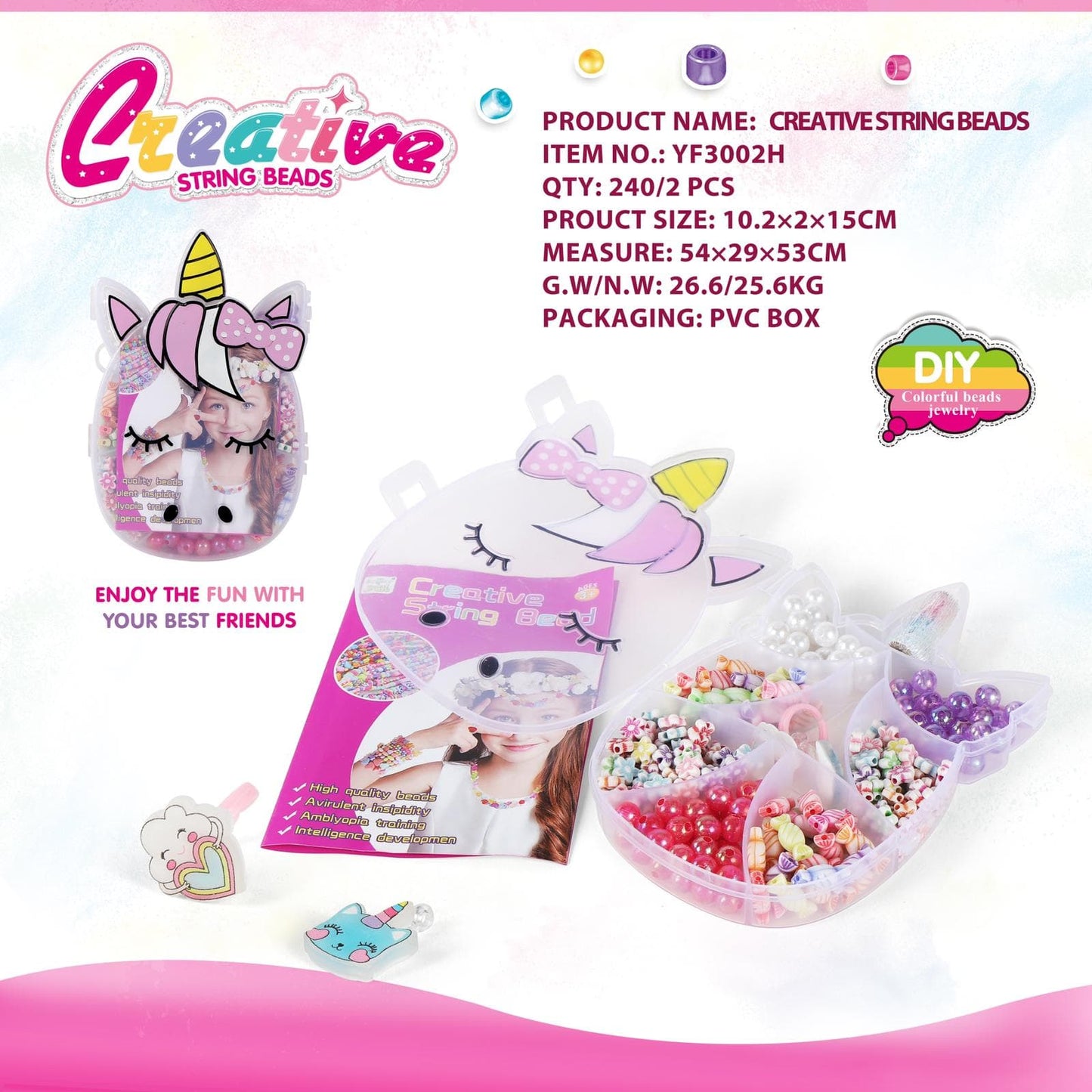 Creative String Beads - Unicorn 1