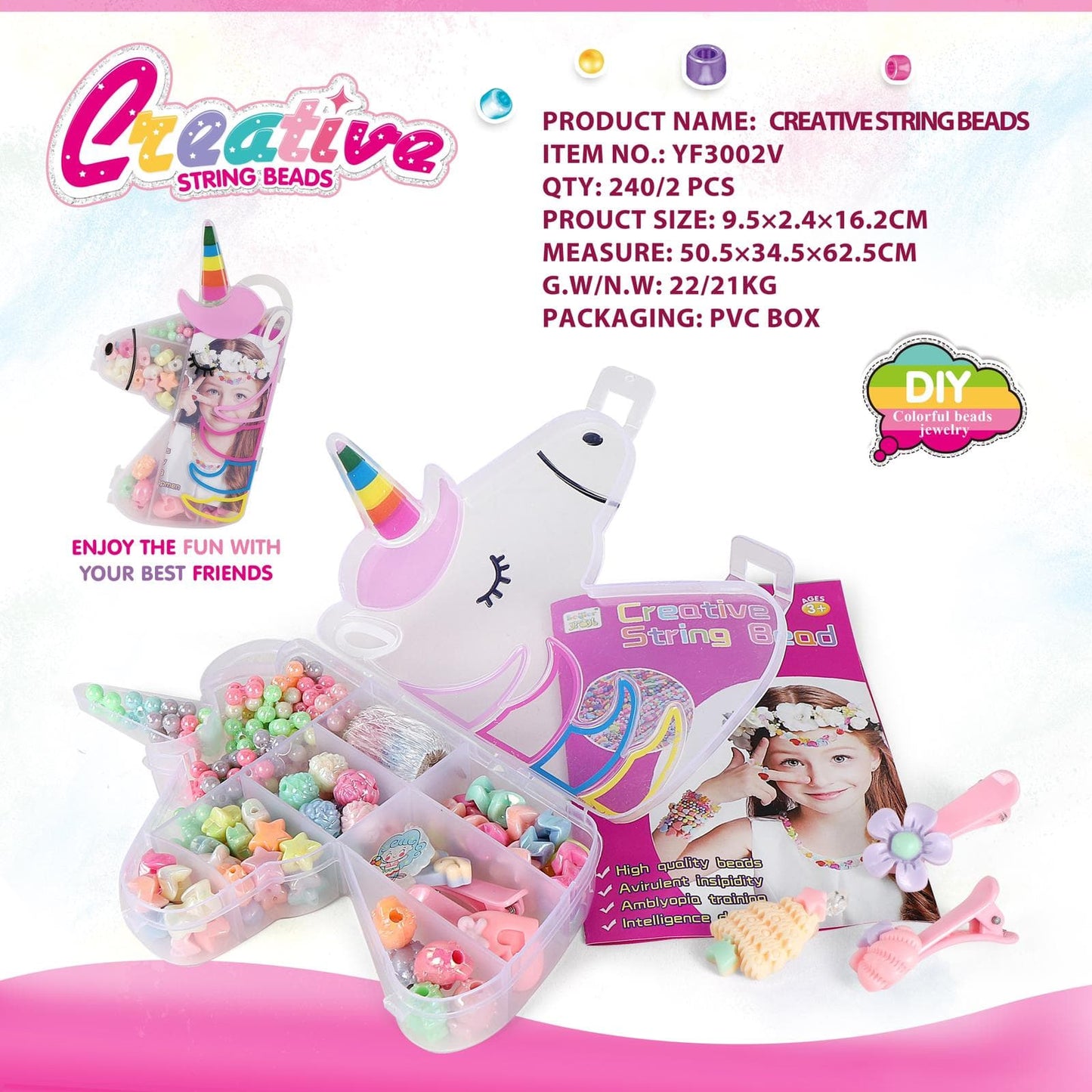 Creative String Beads - Unicorn 2