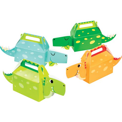 3D Dino-mite Boy Party Boxes (4pk)