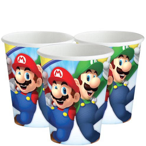 Super Mario Paper Cups - 266ml (8pk)