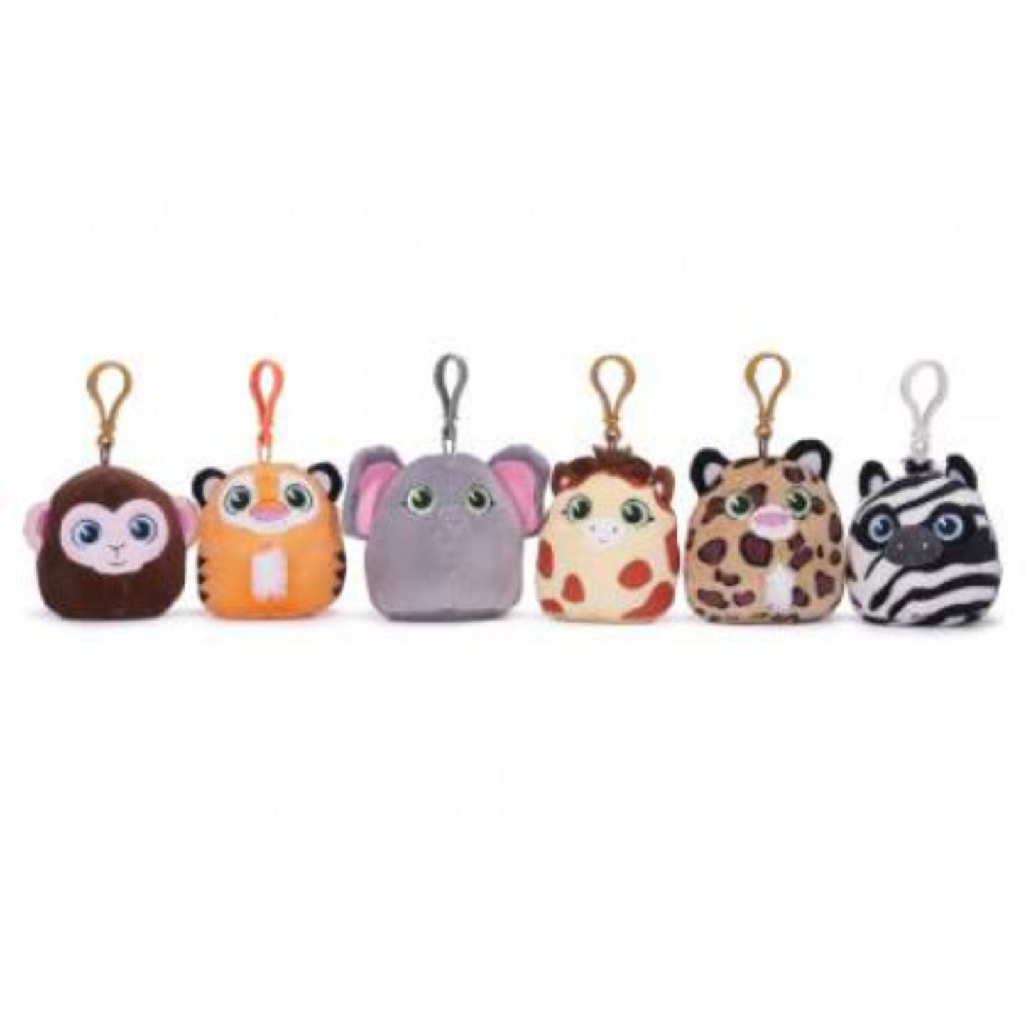 Squashy Podgie Jungle Animals Bag Clips